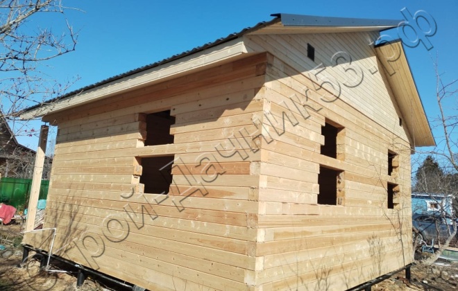 1 Брусовой дом ОД-62, 6.5Х6.5м, 42М², Ленинградская область, Кировский район, Синявинское гп, СНТ «Треугольник» (3)